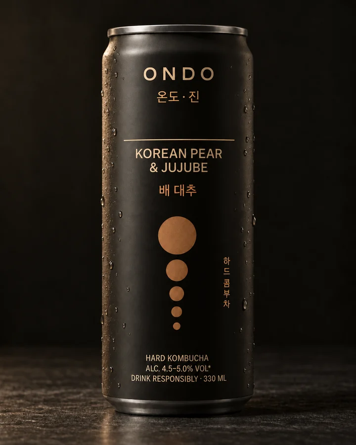 ONDO Korean Pear & Jujube hard kombucha can